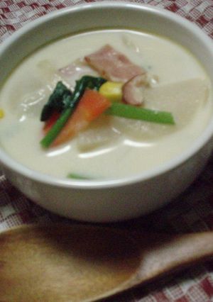 味噌がミソ♪のミルクスープ☆-レシピのメイン写真