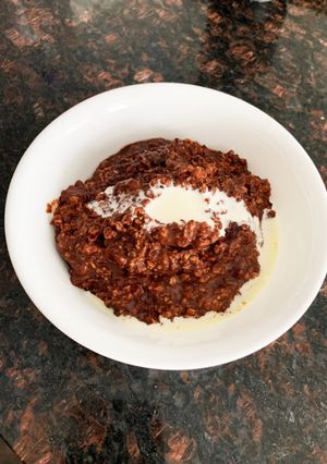 簡単　朝食　チョコオートミール-レシピのメイン写真
