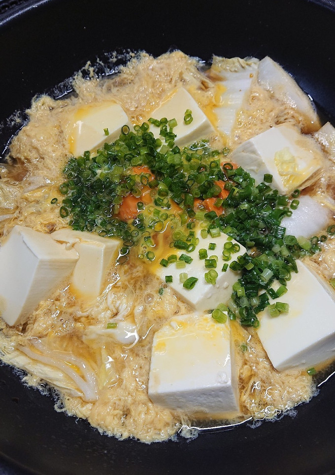 はくさいと豆腐の卵とじ煮-レシピのメイン写真
