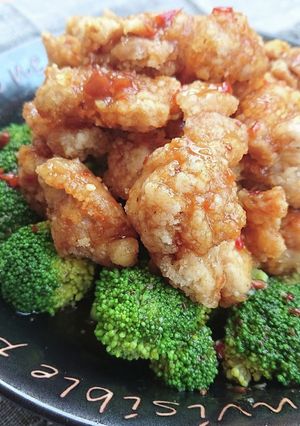 ブロッコリー鶏ハラミ唐揚げ甘辛ソースがけ-レシピのメイン写真