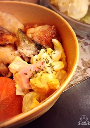 ハムと玉ねぎ ゆで卵のサラダ-レシピのメイン写真