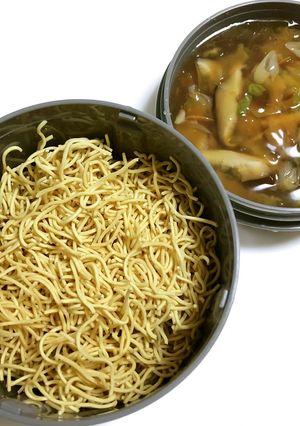 中学男子弁当　皿うどん　スープジャー-レシピのメイン写真