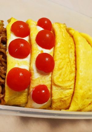怒りのオーム(オム)焼そば弁当-レシピのメイン写真