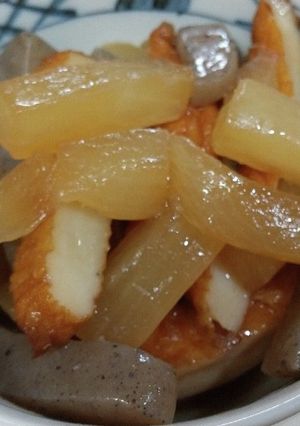 大根とこんにゃくとさつま揚げの炒め煮-レシピのメイン写真