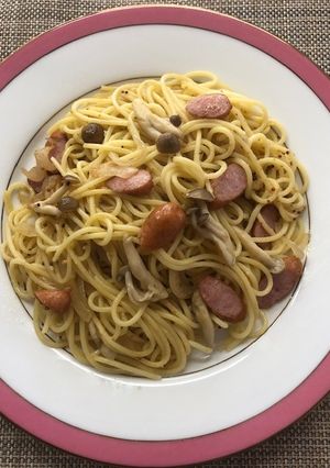 しめじ、ウインナーのパスタマスタード味-レシピのメイン写真