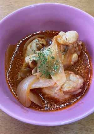 スープも美味しい！手羽元のケチャップ煮-レシピのメイン写真