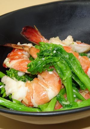 菜の花とエビの塩香味和え【JA福岡市】-レシピのメイン写真