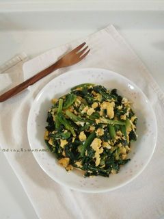ほうれん草と卵の炒め物-レシピのメイン写真