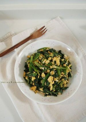 ほうれん草と卵の炒め物-レシピのメイン写真