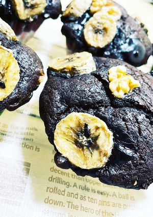 混ぜるだけ簡単　チョコバナナマフィン-レシピのメイン写真