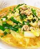 市販の生麺 あるもの味噌らーめん