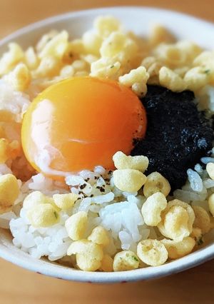 のりだれと天かすの卵かけご飯♪-レシピのメイン写真