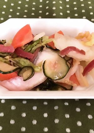 カリカリ梅入り白菜の浅漬け-レシピのメイン写真