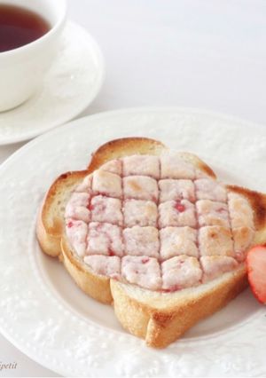 焼くまで3分⁈いちごメロンパントースト-レシピのメイン写真