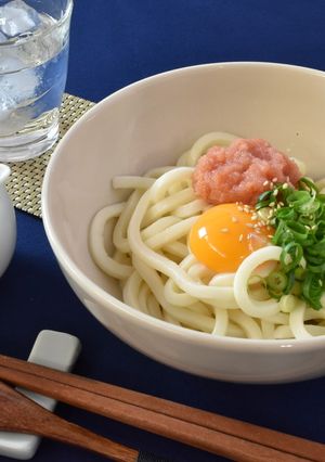 休日ランチに！カンタン明太釜たまうどん♪-レシピのメイン写真