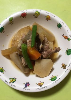 【保育園給食】豚肉と里芋の炒め煮-レシピのメイン写真