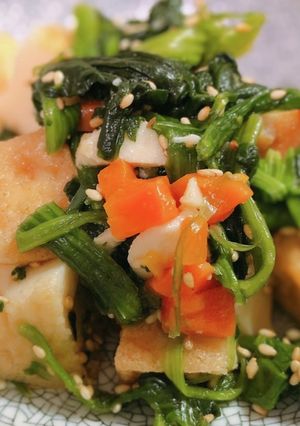 ほうれん草と厚揚げのサラダ-レシピのメイン写真