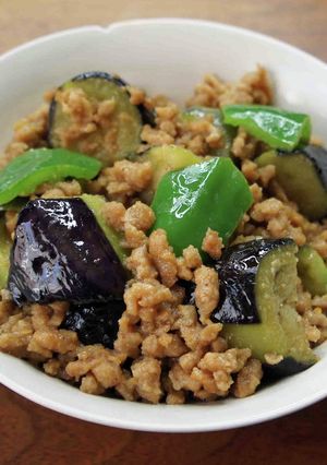 大豆ミートで茄子のごまみそ炒め-レシピのメイン写真