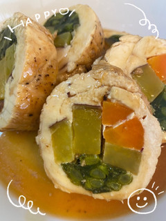 簡単節約!鶏むね肉さつまいもチキンロール-レシピのメイン写真