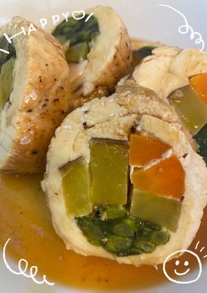 簡単節約！鶏むね肉さつまいもチキンロール-レシピのメイン写真