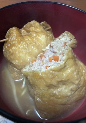 卵とお肉のお出汁しみしみお揚げ-レシピのメイン写真