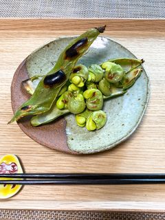 ☆旬のそら豆をトースターで塩焼き-レシピのメイン写真