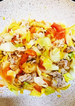 キャベツと豚肉のトマト煮-レシピのメイン写真