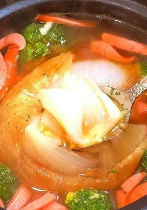 血液サラサラ！とろ旨新玉ねぎ丸ごとスープ-レシピのメイン写真