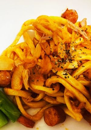 うどんで！時短ナポリタン-レシピのメイン写真