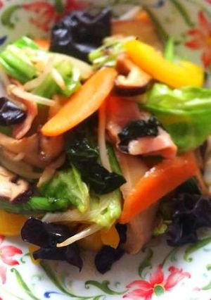 ベーコンと彩り野菜の中華炒め-レシピのメイン写真
