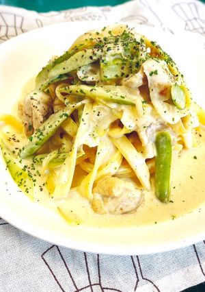 鶏肉とアスパラのレモンクリームパスタ-レシピのメイン写真