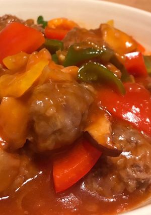 揚げない肉団子/野菜甘酢あんかけ-レシピのメイン写真