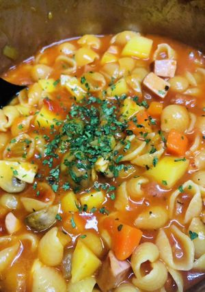ビタミン豊富！6種野菜のミネストローネ-レシピのメイン写真