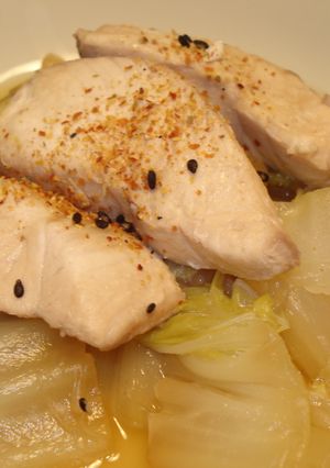 ヘルシー簡単★白身魚と白菜のあっさり蒸し-レシピのメイン写真