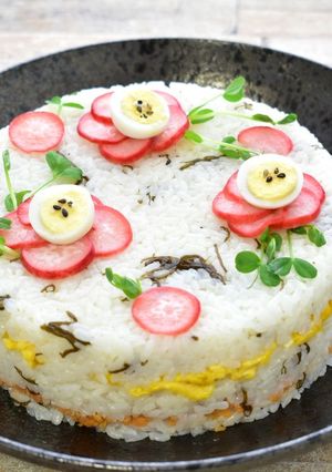 お祝いに☆ひなまつりに☆ごはんケーキ-レシピのメイン写真