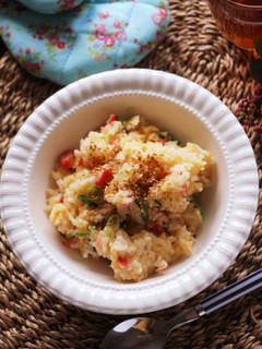 レンジで3分♡カニカマとネギのチャーハン-レシピのメイン写真