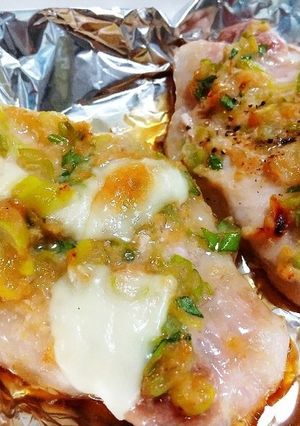 ねぎ味噌のせ豚肉のホイル焼き-レシピのメイン写真