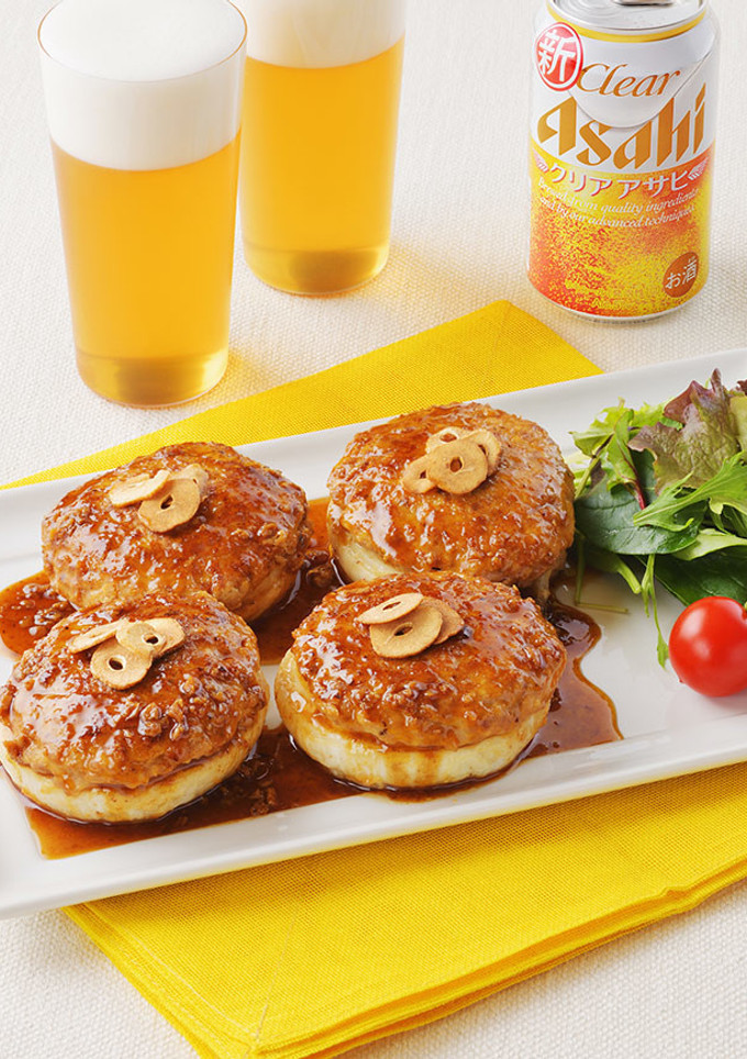 まるごと新玉ねぎ！甘辛照り焼きバーグ-レシピのメイン写真