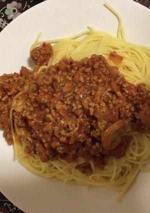 ミートソースパスタ-レシピのメイン写真