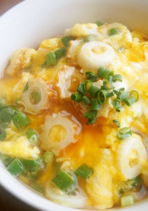 竹輪・ねぎの和風天津飯あっさり【簡単丼】-レシピのメイン写真