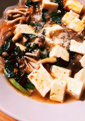 麻婆豆腐の素でしらたき麻婆麺-レシピのメイン写真