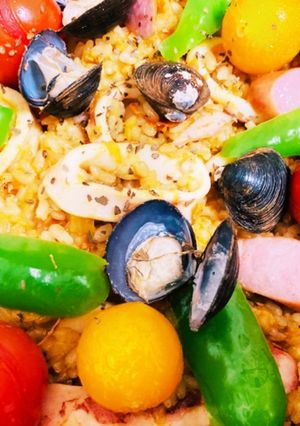 ホットプレートで！玄米カレーパエリア-レシピのメイン写真