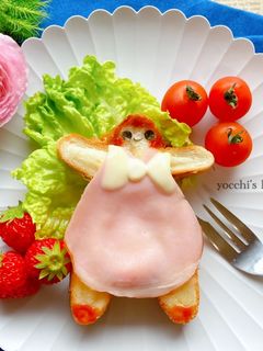 うさぎちゃんトースト♡ひよこ 簡単うさぎの冷凍トースト♡子どもの日にも by よっち