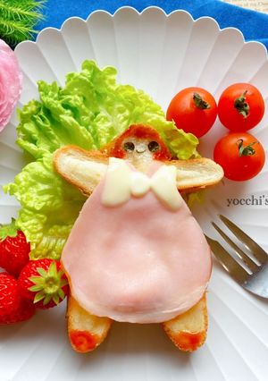 冷凍作りおきトースト！ワンピースの女の子-レシピのメイン写真