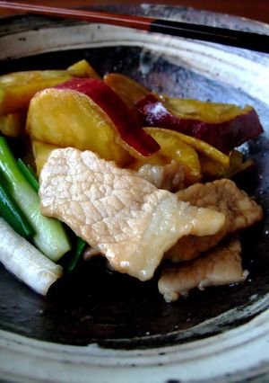 ほくほく薩摩芋と豚肉の炒め煮-レシピのメイン写真