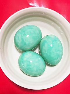 佃煮の白だしで漬けたゆで卵、ブルーエッグ-レシピのメイン写真