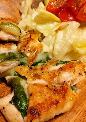 鶏胸肉の大葉チーズ焼き-レシピのメイン写真
