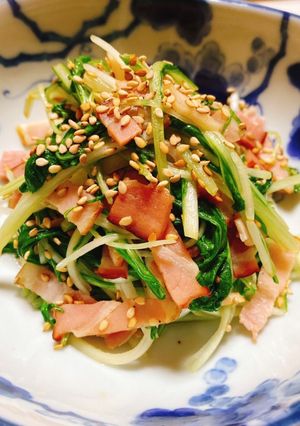 シャキシャキ水菜ベーコン【簡単レシピ】-レシピのメイン写真