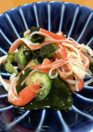きゅうりとわかめとカニカマの酢の物-レシピのメイン写真