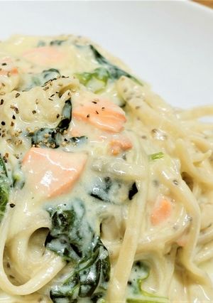 ライスパスタの鮭クリームソース和え-レシピのメイン写真